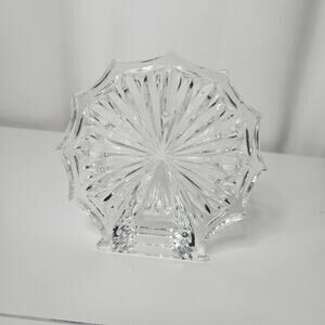 Crystal Signed Waterford Paper Weight Figurine Carnival Ferris Wheel Snowflake